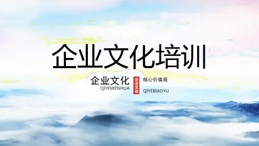 简约大气企业文化培训新员工培训PPT模板