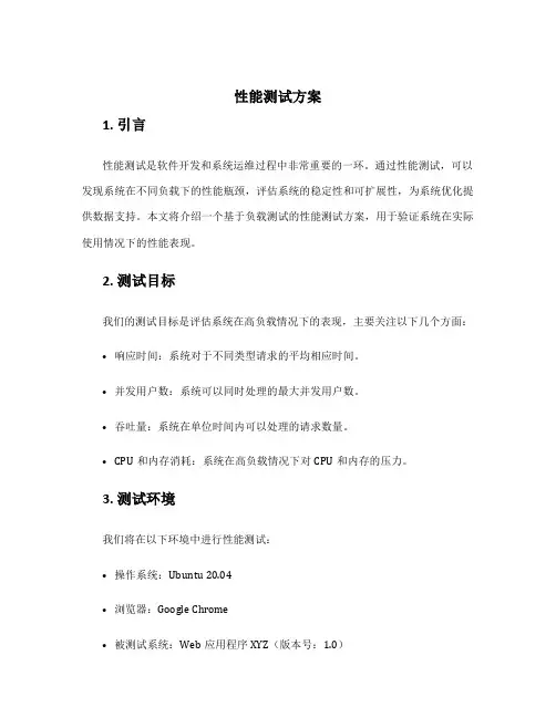 性能测试方案