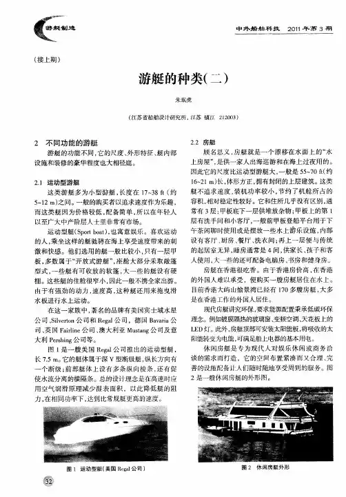 游艇的种类(二)