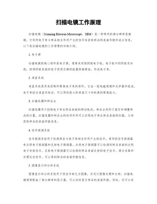 扫描电镜工作原理