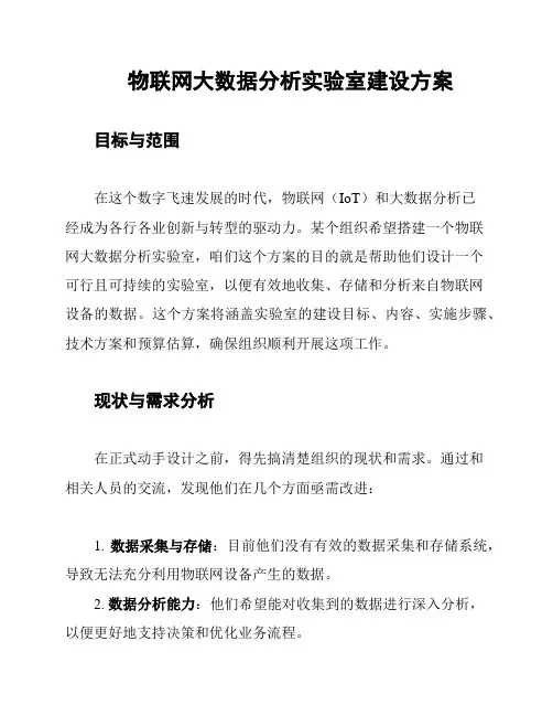物联网大数据分析实验室建设方案