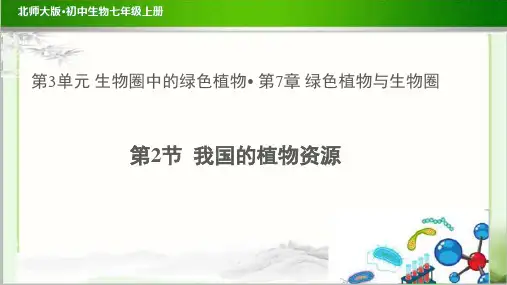 《我国的植物资源》示范公开课教学课件【生物北师大七年级上册】