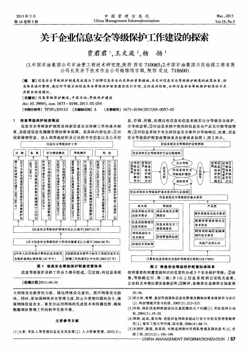 关于企业信息安全等级保护工作建设的探索