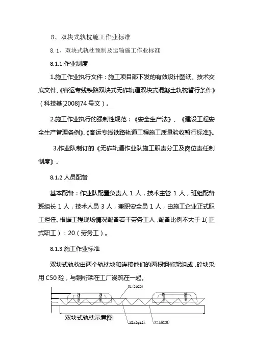 双块式轨枕标准作业
