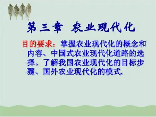 农业现代化PPT课件( 50页)