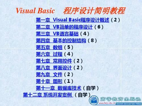 VB程序设计课件(全套)