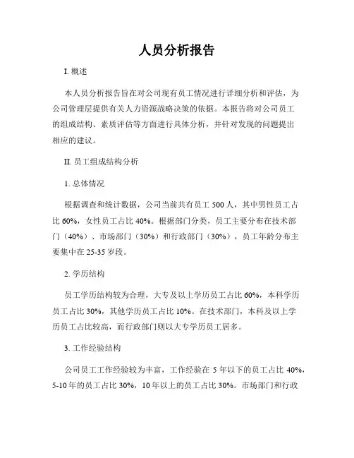 人员分析报告