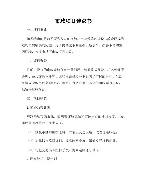 市政项目建议书