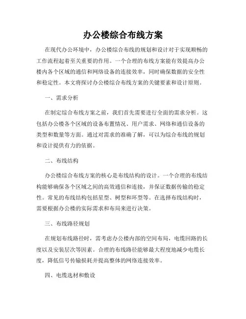 办公楼综合布线方案