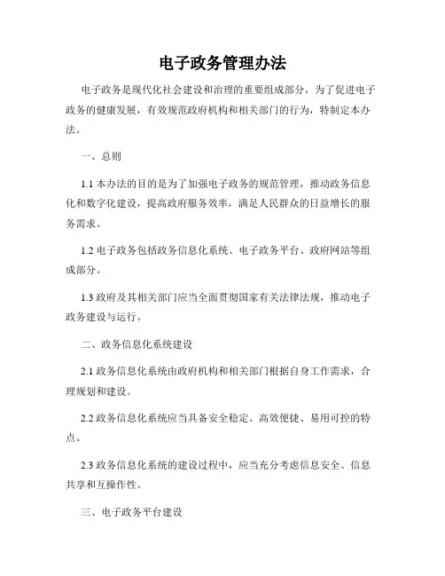 电子政务管理办法