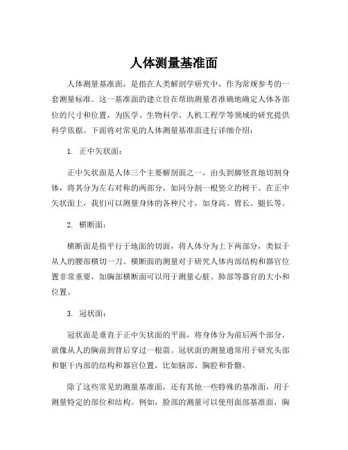 人体测量基准面