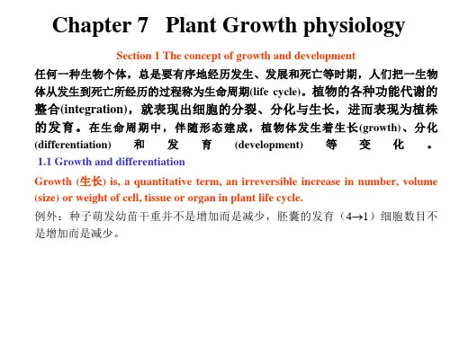 Chapter07 growth——植物生理学课件PPT