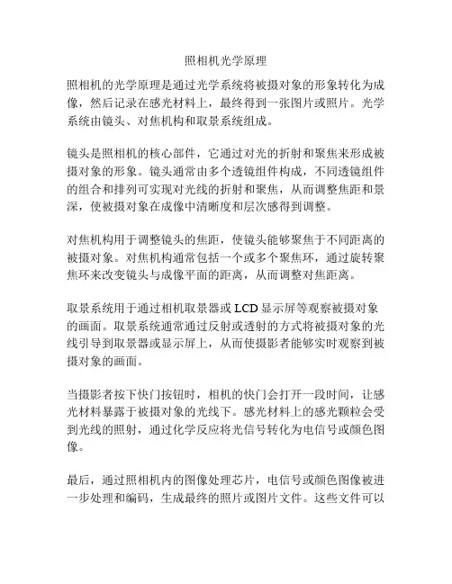 照相机光学原理
