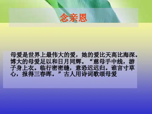 人教版五年级语文上册第18课慈母情深ppt课件