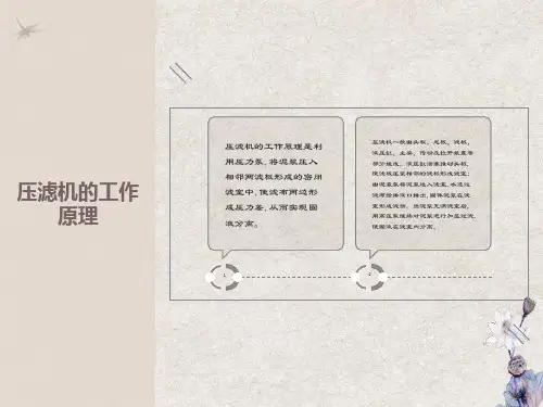 压滤机的工作原理