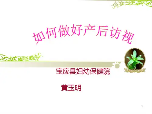 产后访视PPT课件