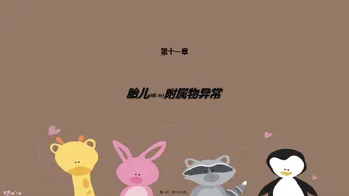 【人卫版第九版妇产科学第十一章胎儿附属物异常】课件