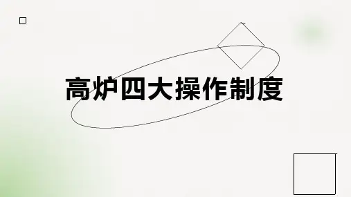 高炉四大操作制度
