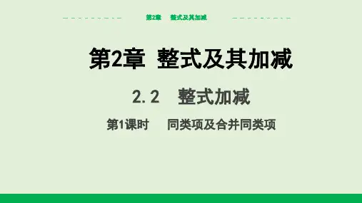 整式加减(第1课时 同类项及合并同类项)课件(共18张PPT) (2024)沪科版数学七年级上册