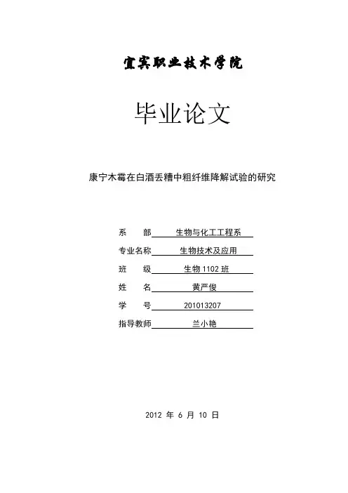 14级白酒酿造技术论文模板详解