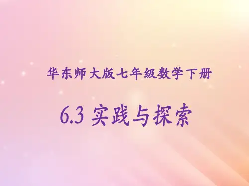华东师大版七年级数学下册第6章一元一次方程6.3实践与探索教学课件