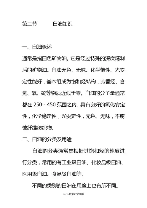 白油、溶剂油