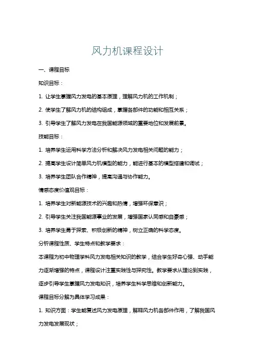 风力机课程设计