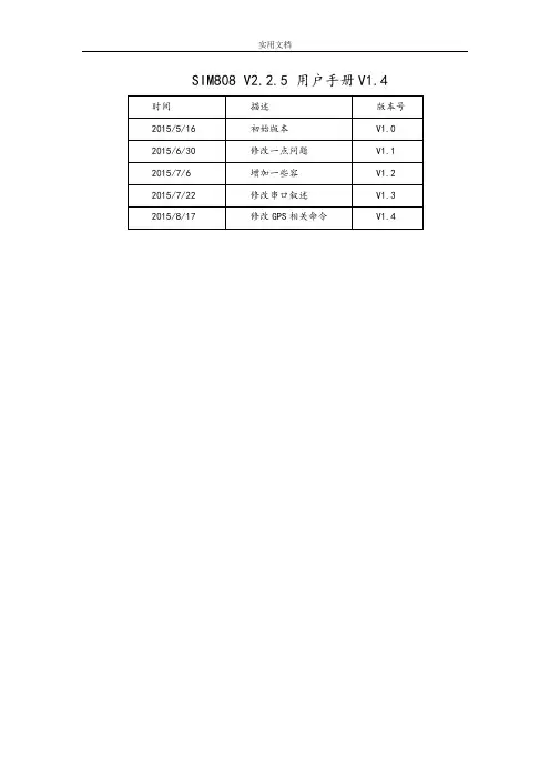 SIM808V2.2.5用户手册V1.4