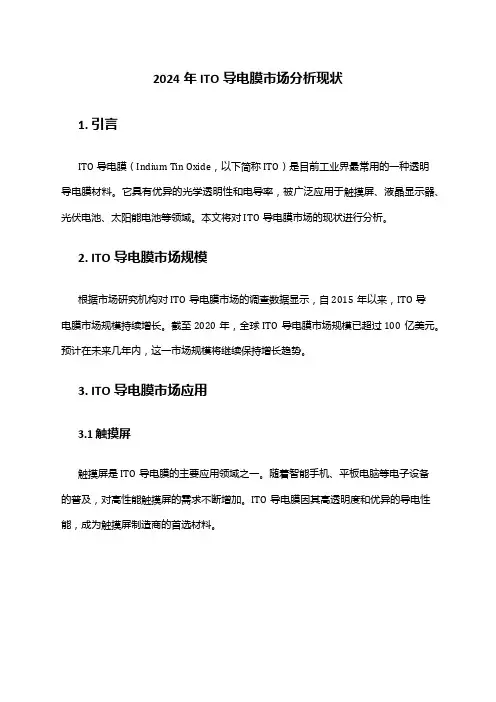2024年ITO导电膜市场分析现状