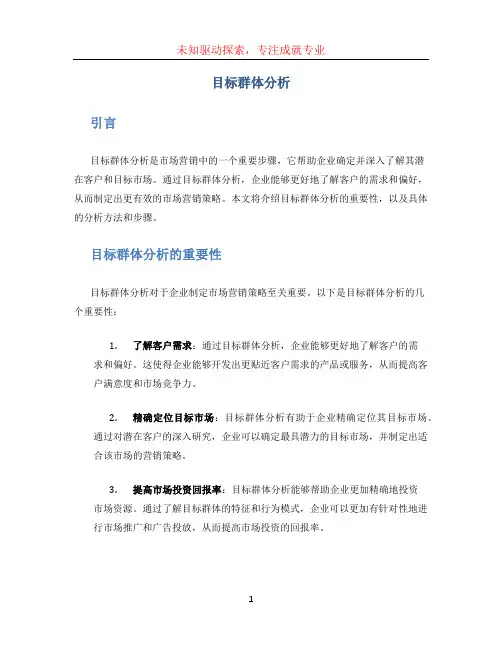 目标群体分析