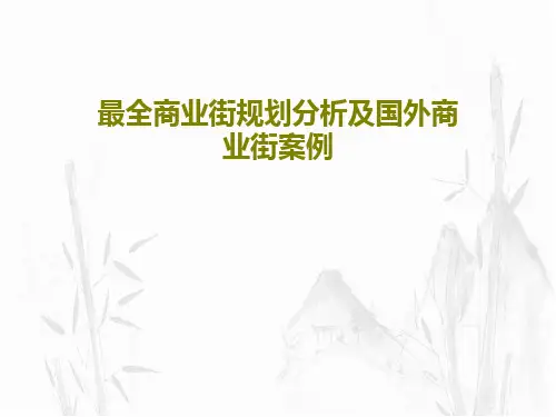 最全商业街规划分析及国外商业街案例PPT文档112页