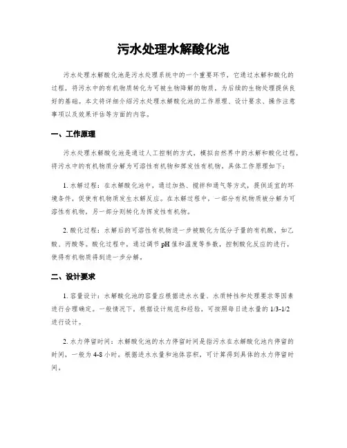 污水处理水解酸化池