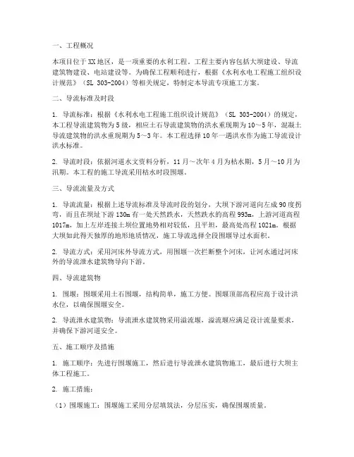 导流专项施工方案