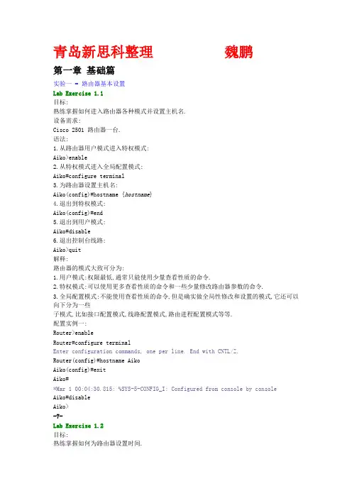 CCNA的所有实验
