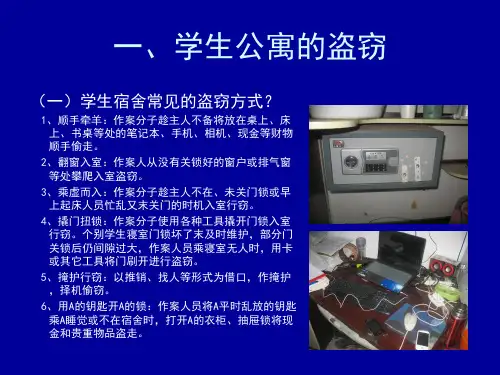 最新学生常见的盗窃行为及防范PPT课件