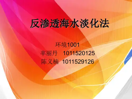 反渗透海水淡化法讲解