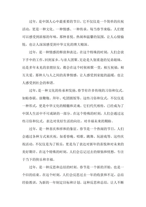 过年的感想