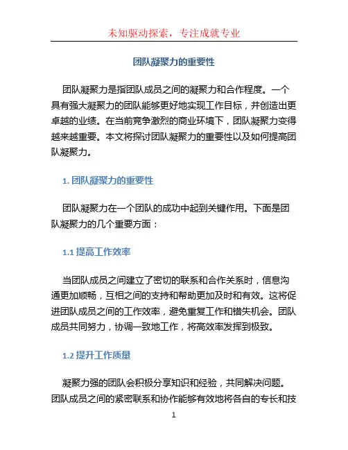 团队凝聚力的重要性 (3)