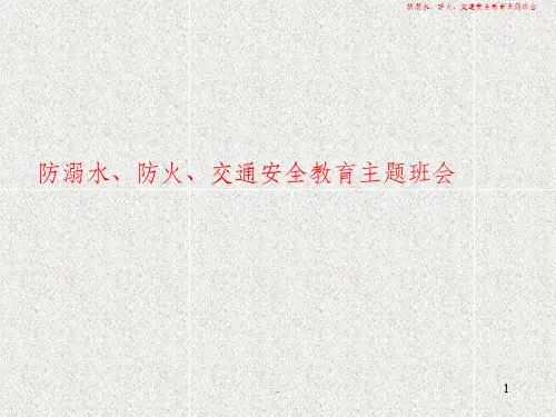 防溺水、防火、交通安全教育完整 40张ppt