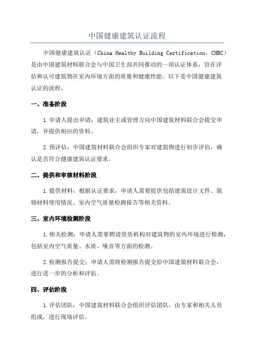 中国健康建筑认证流程