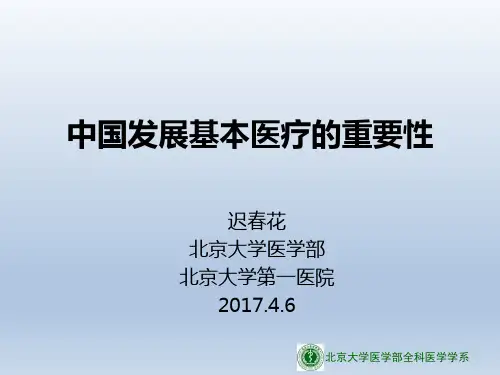 中国发展基本医疗的重要性-CHI CHUNHUA