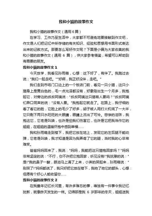 我和小猫的故事作文（通用6篇）