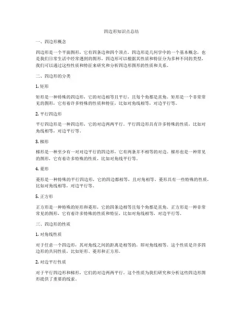 四边形知识点总结