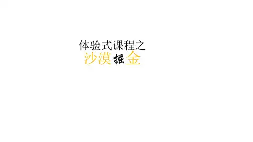 沙漠掘金-最佳体验式课程
