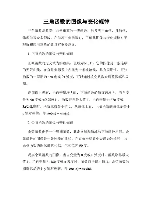 三角函数的图像与变化规律