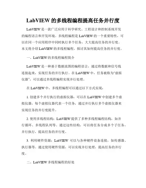 LabVIEW的多线程编程提高任务并行度