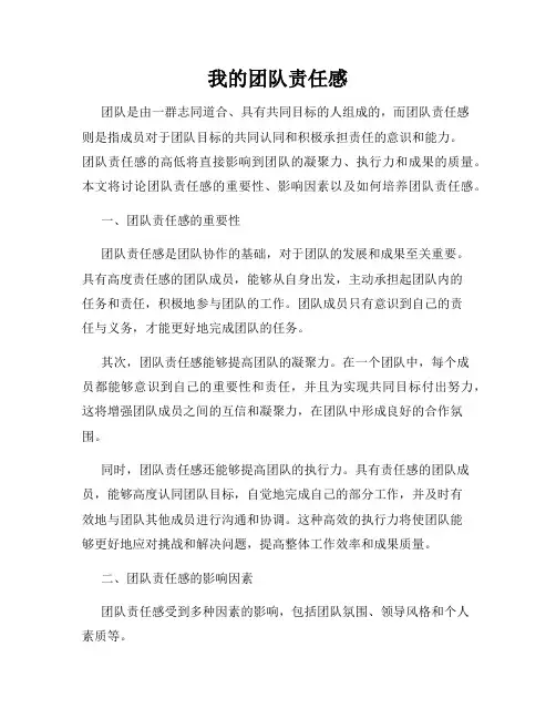 我的团队责任感