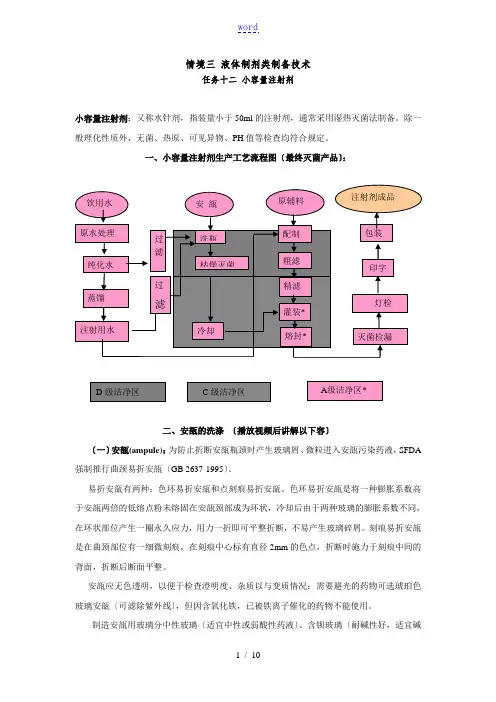 任务12小容量注射剂