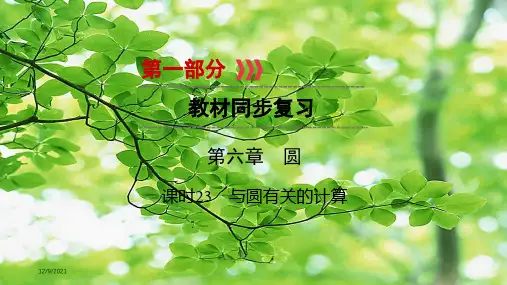 中考数学总复习 第1部分 教材同步复习 第六章 圆 课时23 与圆有关的计算课件