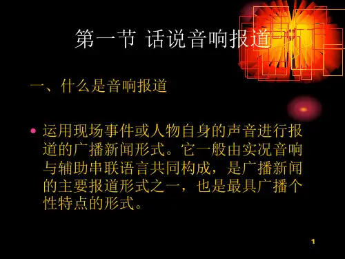 第三讲音响报道与制作